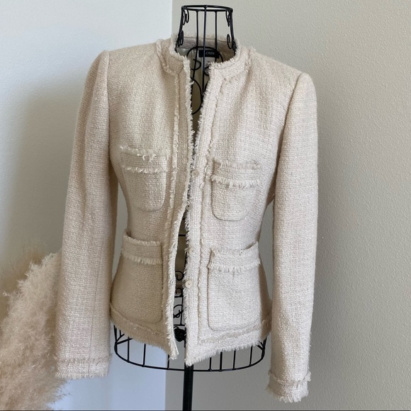 J. Crew Jackets & Blazers - JCREW Cream Tweed Boucle Jacket